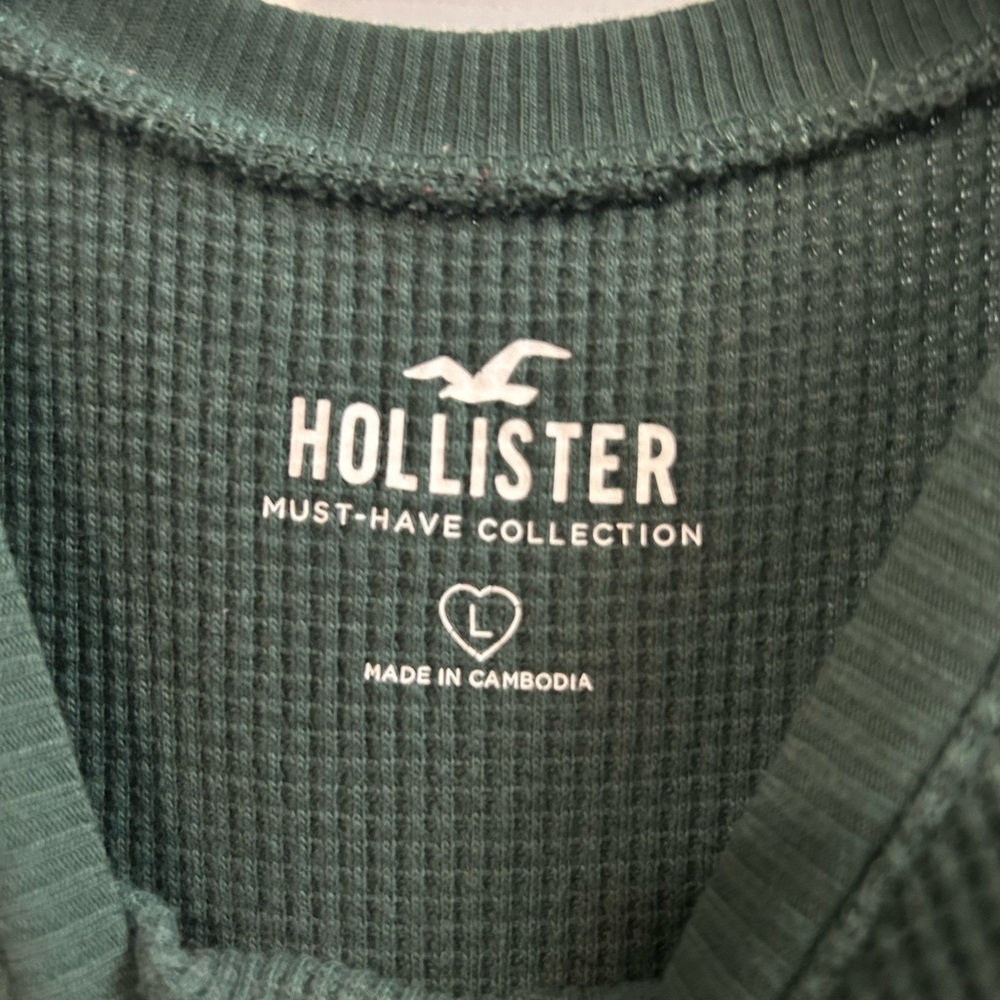 Hollister Green Waffle Print Tank Top - Picture 3 of 3